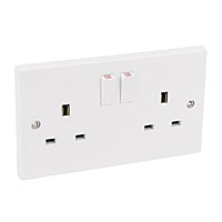 Image for Marbo 13A 2 Gang Single Pole Switched Socket Pack of 30.