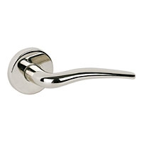 Image for Urfic Door Handle Serpentine Polished Nickel.