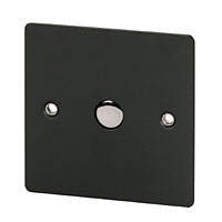 Image for Volex 1G 1W 500W Touch Dimmer Matt Black Flat Plate.