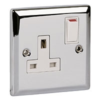 Image for Volex 13A 1G Sw DP Skt Wht Ins PC Angled.