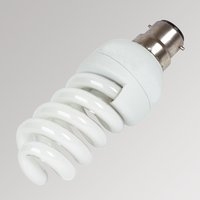 Image for Sylvania Mini Lynx Spiral Energy Saving BC 20W CFL Pack of 3.