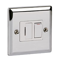 Image for Volex 13A Sw FCU Wht Ins PC Angled.