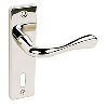 Urfic Lock Door Handle Victoria Polished Nickel image.