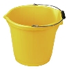 Builders Bucket Yellow 3 Gallon Pack of 3 image.