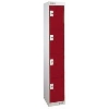 Security Locker 4 Door Red image.
