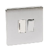 Crabtree 13A Sw FCU Wht Ins Brushed Chrome image.
