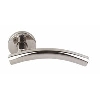 Arched Lever on Rose Polished Stainless Steel image.
