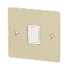 Volex 10A 1G 2W Sw Wht Ins Brushed Brass Flt Plt image.
