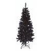 5ft 6in Black Artificial Christmas Tree image.