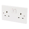 Marbo 13A 2 Gang Double Pole Switched Socket Pack of 30 image.