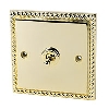 1G 2W 6A Toggle Sw Georgian Brass image.