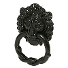 Antique Lion Door Knocker Black image.