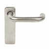 Safety Lever Latch Door Handle Satin Stainless Steel image.