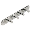 Coat Hook Rail Polished Chrome Effect 290 x 40mm image.