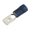 Crimp Blue Male 6.3mm Pack of 100 image.