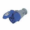 200-250V MK Commando Interlocked Straight Socket 2P+E (IP44) image.