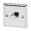 Volex 1G 2W 400W M/LV Dimmer Pol Chrme Angled Edge image.