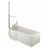 Contemporary Acrylic 0 TH 1675mm LH Shower Bath image.