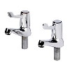 H&amp;C Commercial Lever Basin Tap Pair image.