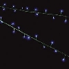 120 x Blue Christmas Lights String with Green Cable image.
