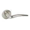 Urfic Door Handle Serpentine Satin Nickel image.