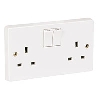 Crabtree 13A 2 Gang Single Pole Switched Socket Pack of 50 image.