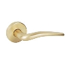 Urfic Door Handle Serpentine Satin Brass image.