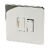 Crabtree 13A Sw FCU Wht Ins Polished Chrome image.