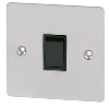 Volex 10AX Intermediate Sw Blk Ins Brushed Stainless Flat Plate image.