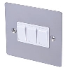 Volex 10A 3G 2W Sw Wht Ins Satin Chrome Flt Plt image.