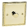 1G 1W 250W Dimmer Georgian Brass image.