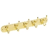 Hat &amp; Coat Rack Polished Brass 440 x 60mm image.