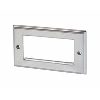 Brushed Chrome Modular Plate 4 Gang image.