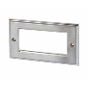 Polished Chrome Modular Plate 4 Gang image.