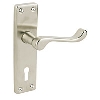 Urfic Lock Door Handle Victorian Satin Nickel image.