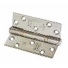 Fire Door Insignia Hinge Grade 13 Polished SS Square 102 x 76mm Pack of 3 image.