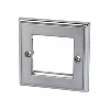 Brushed Chrome Modular Plate 2 Gang image.