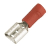 Crimp Red Female 6.3mm Pack of 100 image.