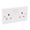 Marbo 13A 2 Gang Single Pole Switched Socket Pack of 30 image.