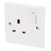 Marbo 13A 1 Gang Double Pole Switched Socket Pack of 30 image.