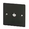Volex 1G 1W 500W Touch Dimmer Matt Black Flat Plate image.