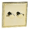 2G 2W 250W Dimmer Georgian Brass image.
