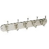 Hat &amp; Coat Rack Brushed Nickel 440 x 60mm image.