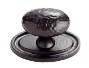 Image for Oval Hammered Knob on Oval Backplate.