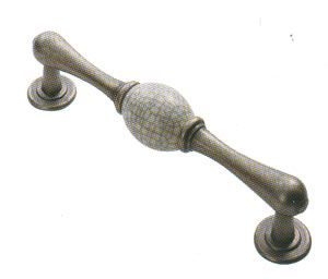 Image for Crackle Glaze Porcelain Cabinet Pull (Fixed).