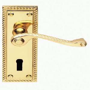 Image for Georgian Suite Lock on Backplate.