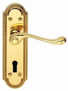 Image for Georgian Arched Lever on Backplate.