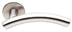 Image for Stainless Arched Lever on Rose.