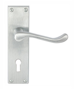 Image for Victorian Scroll Lever on Backplate (SC).