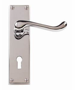 Image for Victorian Scroll Lever on Backplate (PC).